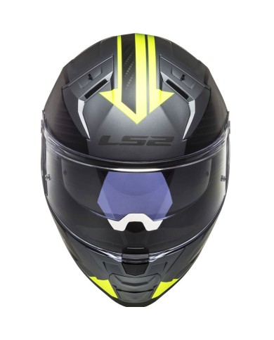 CASCO LS2 VECTOR II SPLITTER TITANIO/AMARILLO FLUOR