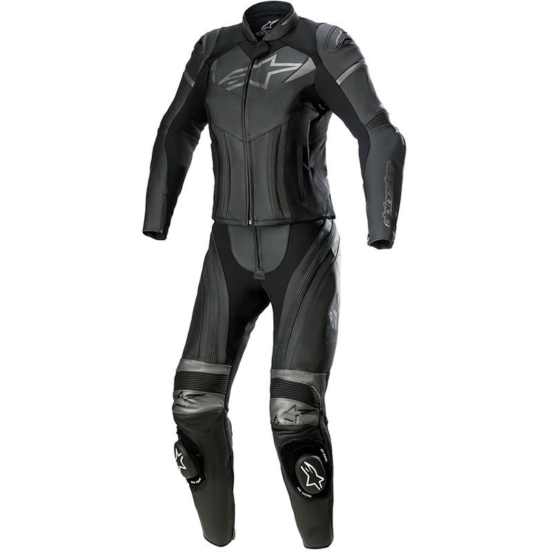 MONO ALPINESTARS STELLA GP PLUS 2 PC BLACK/METALLIC GRAY