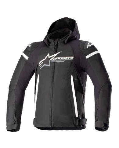 CHAQUETA ALPINESTARS ZACA WATERPROOF BLACK/WHITE
