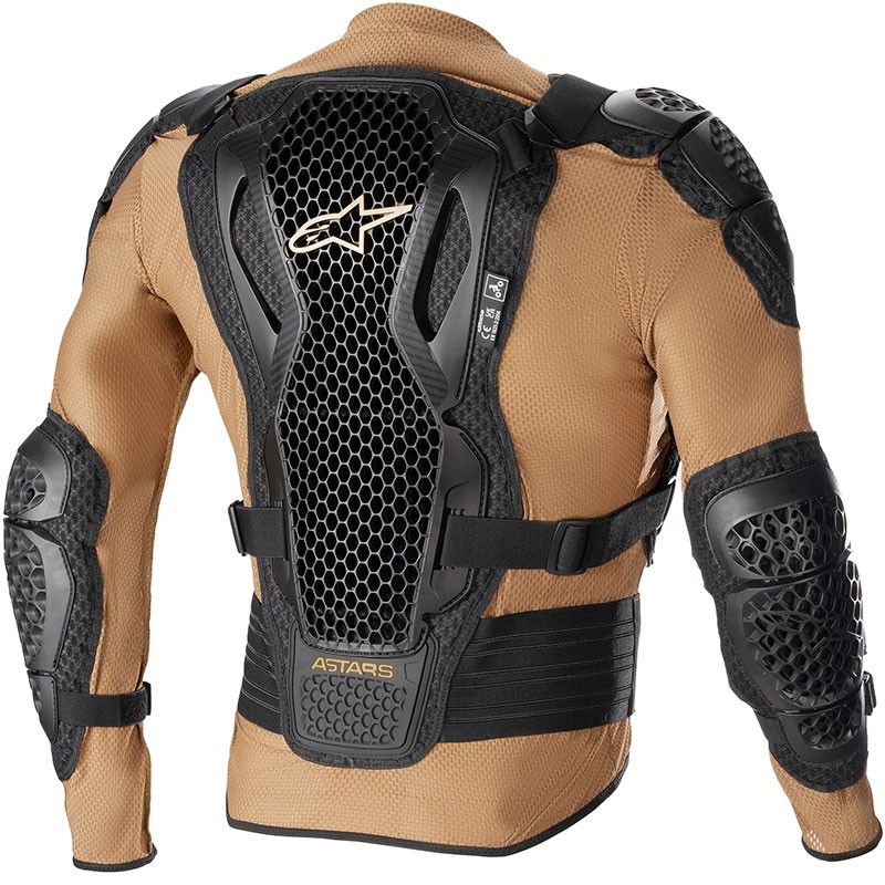 PROTECCION ALPINESTARS BIONIC ACTION V2 SAND/BLACK/TANGERINE