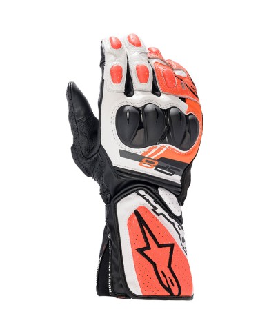 GUANTES ALPINESTARS SP-8 V3 BLACK/WHITE/RED FLUO