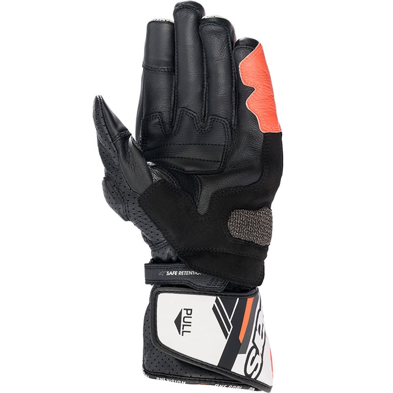 GUANTES ALPINESTARS SP-8 V3 BLACK/WHITE/RED FLUO