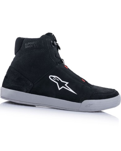 ZAPATILLAS ALPINESTARS CHROME BLACK/COOL GRAY/RED FLUO