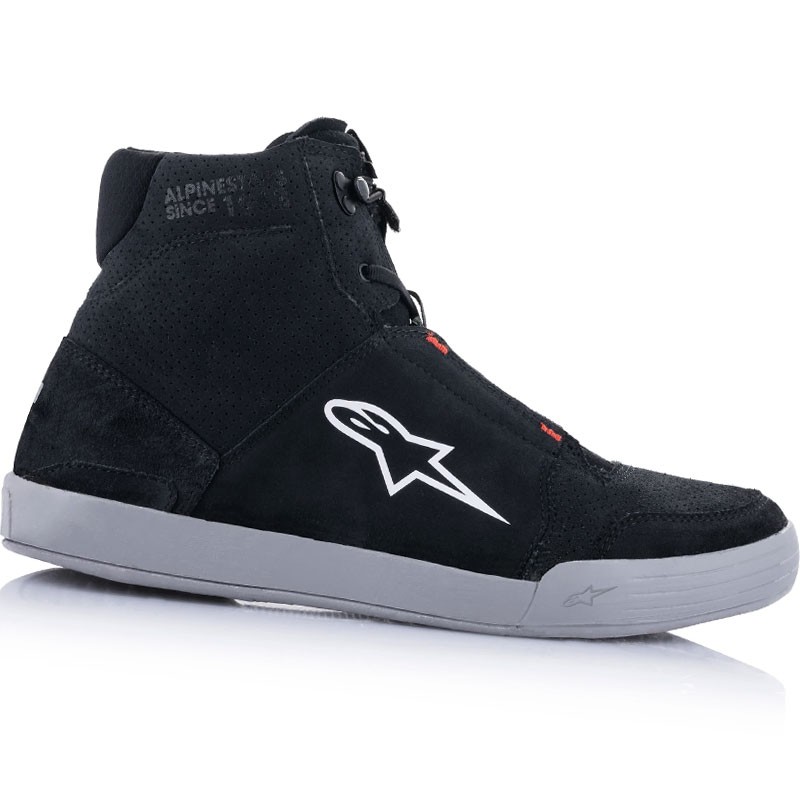 ZAPATILLAS ALPINESTARS CHROME BLACK/COOL GRAY/RED FLUO
