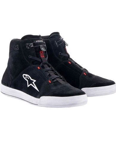 ZAPATILLAS ALPINESTARS CHROME BLACK/COOL GRAY/RED FLUO