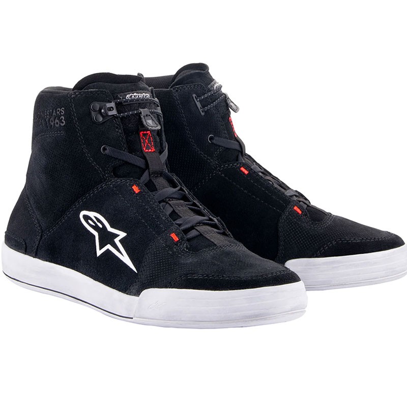 ZAPATILLAS ALPINESTARS CHROME BLACK/COOL GRAY/RED FLUO