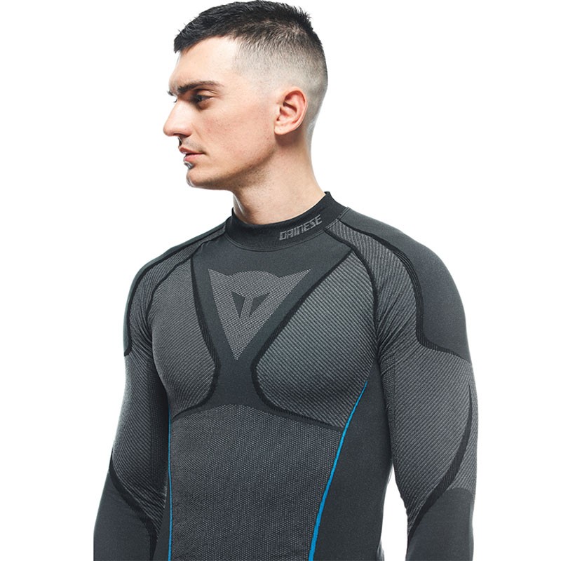 CAMISETA TERMICA DAINESE DRY LS BLACK/BLUE