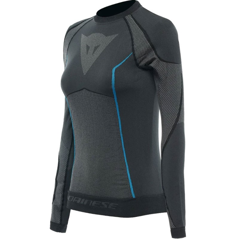 CAMISETA TERMICA DAINESE DRY LS LADY BLACK/BLUE