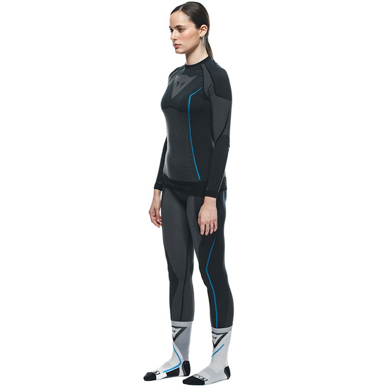 CAMISETA TERMICA DAINESE DRY LS LADY BLACK/BLUE