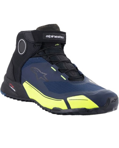 ZAPATILLAS ALPINESTARS CR-X DRYSTAR BLACK/DARK BLUE/YELLOW FLUO