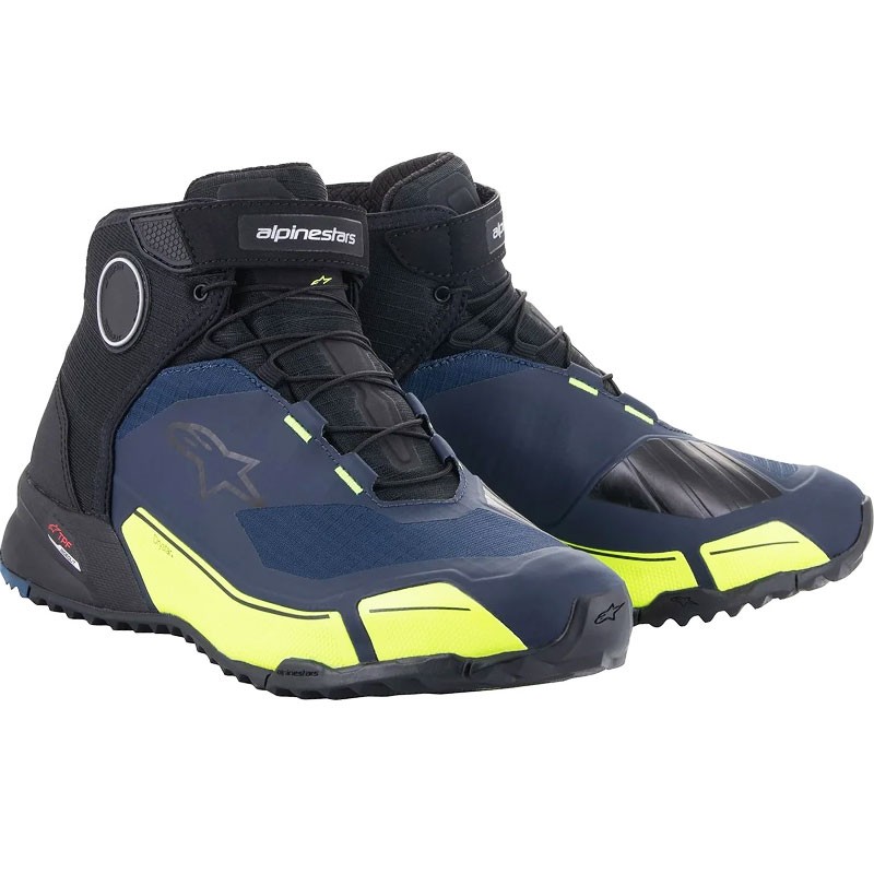 ZAPATILLAS ALPINESTARS CR-X DRYSTAR BLACK/DARK BLUE/YELLOW FLUO