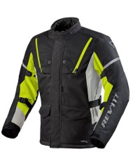 CHAQUETA REVIT HORIZON 3 H2O NEGRO/AMARILLO FLUOR