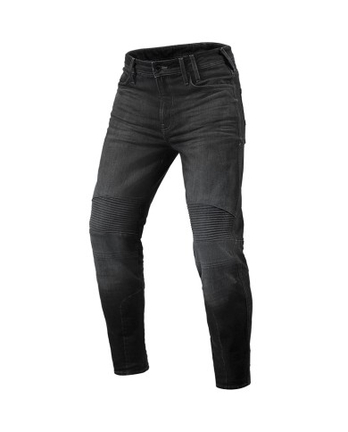PANTALONES VAQUEROS REVIT MOTO 2 TF GRIS OSCURO GASTADO
