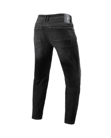 PANTALONES VAQUEROS REVIT MOTO 2 TF GRIS OSCURO GASTADO