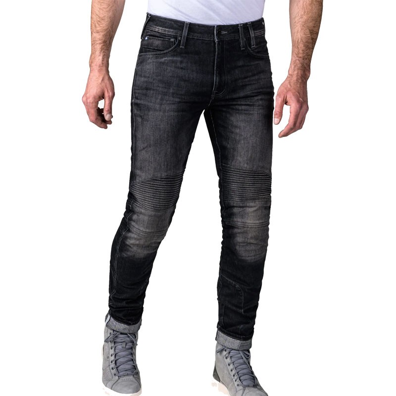 PANTALONES VAQUEROS REVIT MOTO 2 TF GRIS OSCURO GASTADO