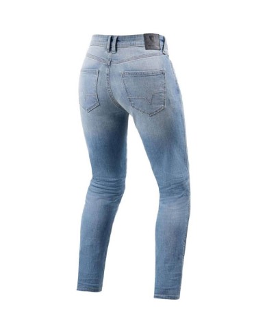 PANTALONES VAQUEROS REVIT SHELBY 2 SK L32 LADY AZUL GASTADO