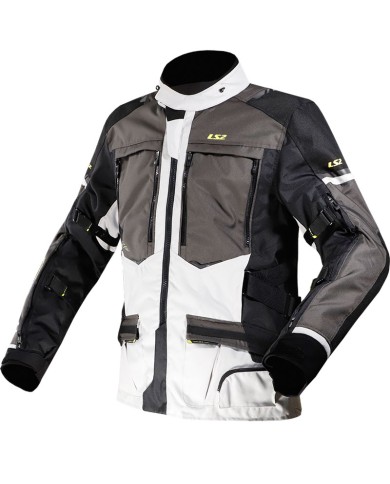 CHAQUETA LS2 NORWAY NEGRO/GRIS/AMARILLO