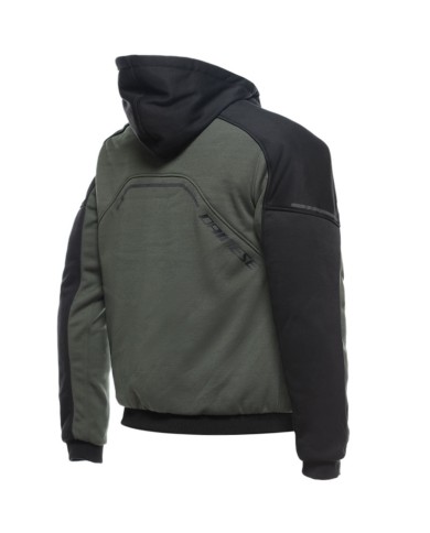 SUDADERA DAINESE DAEMON-X SAFETY HOODIE FULL ZIP GREEN/BLACK
