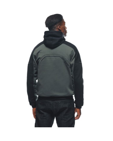 SUDADERA DAINESE DAEMON-X SAFETY HOODIE FULL ZIP GREEN/BLACK