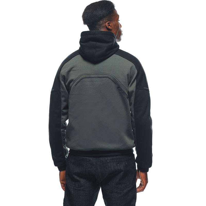 SUDADERA DAINESE DAEMON-X SAFETY HOODIE FULL ZIP GREEN/BLACK