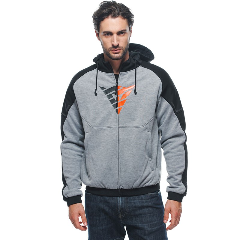 SUDADERA DAINESE DAEMON-X SAFETY HOODIE FULL ZIP GRAY/BLACK