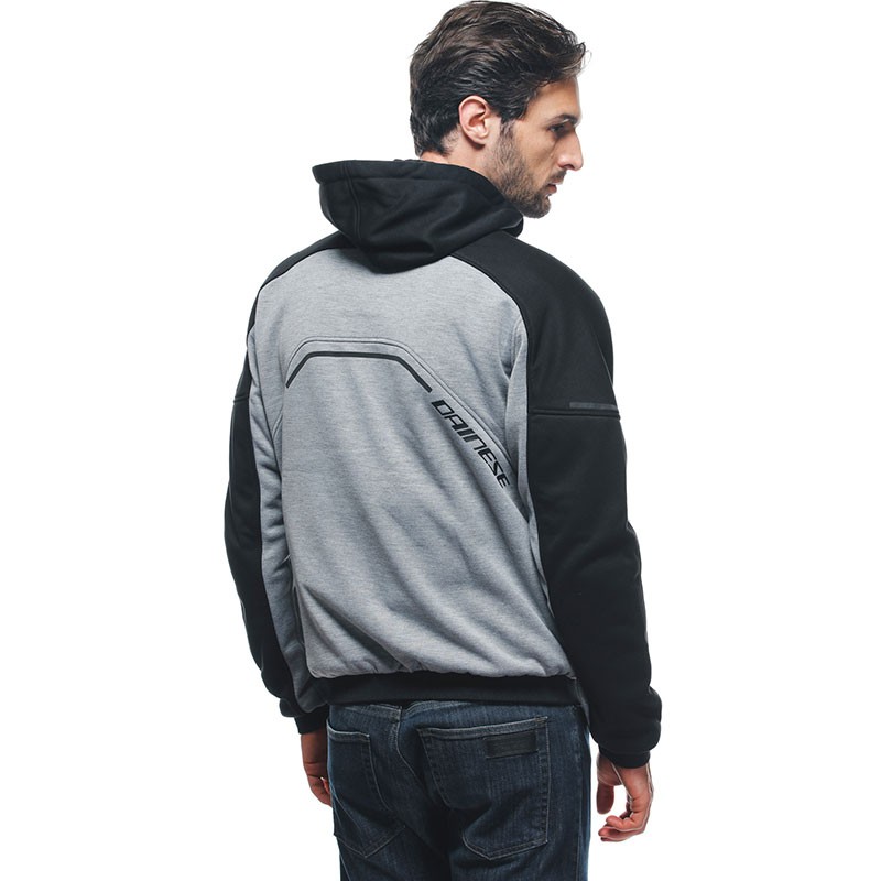 SUDADERA DAINESE DAEMON-X SAFETY HOODIE FULL ZIP GRAY/BLACK