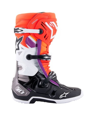BOTAS ALPINESTARS TECH 10 BLACK/RED FLUO/ORANGE FLUO