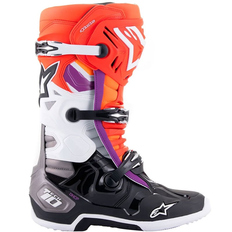 BOTAS ALPINESTARS TECH 10 BLACK/RED FLUO/ORANGE FLUO