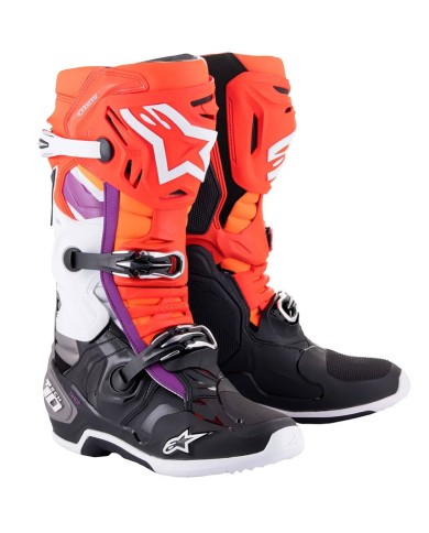 BOTAS ALPINESTARS TECH 10 BLACK/RED FLUO/ORANGE FLUO