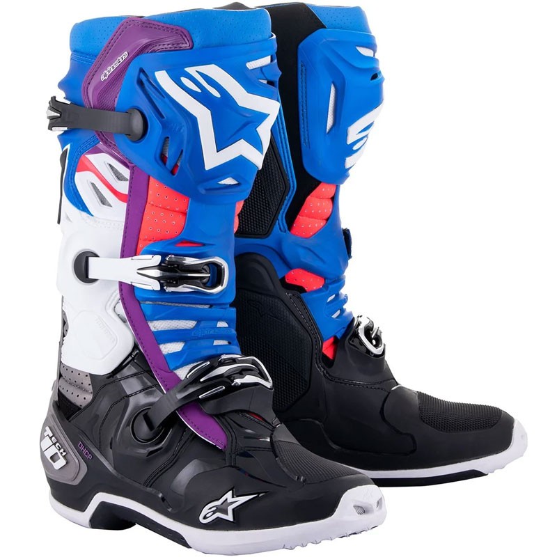 BOTAS ALPINESTARS TECH 10 SUPERVENTED BLACK/BLUE/PURPLE