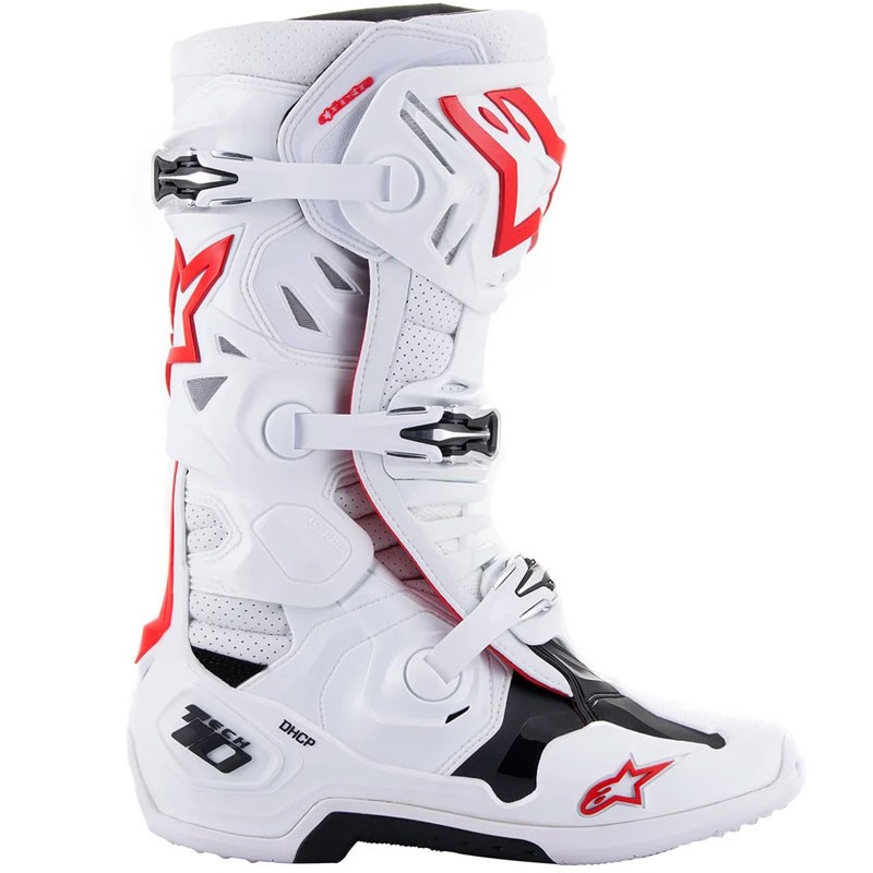 BOTAS ALPINESTARS TECH 10 SUPERVENTED WHITE/BRIGHT RED
