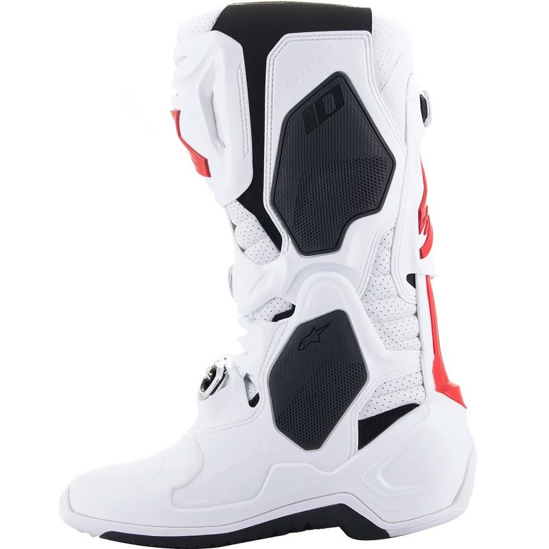 BOTAS ALPINESTARS TECH 10 SUPERVENTED WHITE/BRIGHT RED