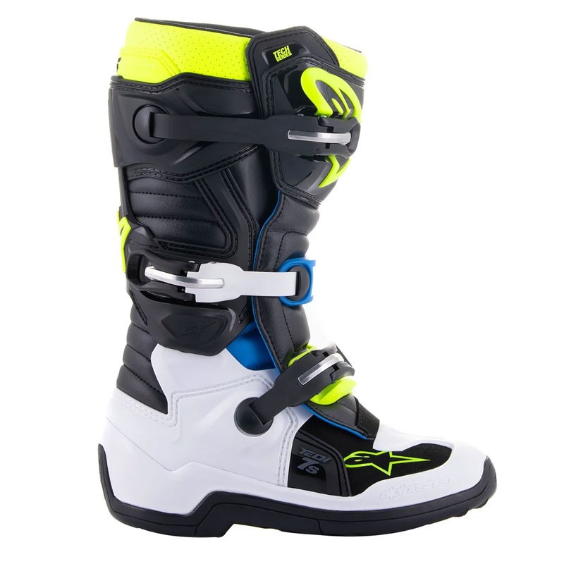 BOTAS ALPINESTARS TECH 7S JUNIOR BLACK/BLUE/YELLOW FLUO