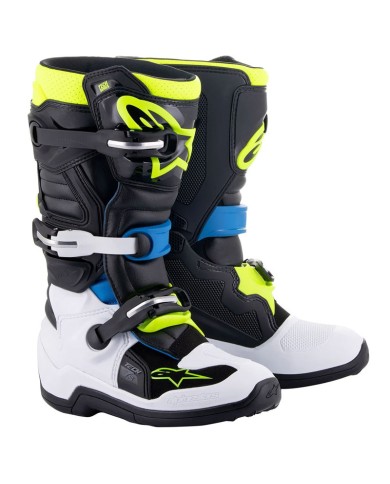 BOTAS ALPINESTARS TECH 7S JUNIOR BLACK/BLUE/YELLOW FLUO
