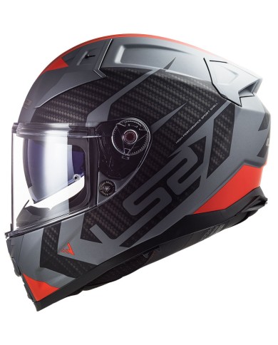CASCO LS2 VECTOR II SPLITTER TITANIO MATE/ROJO