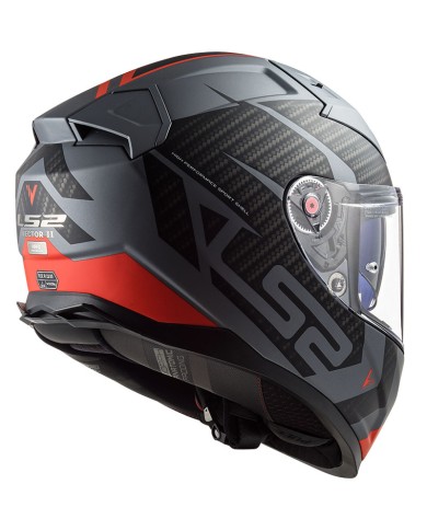 CASCO LS2 VECTOR II SPLITTER TITANIO MATE/ROJO