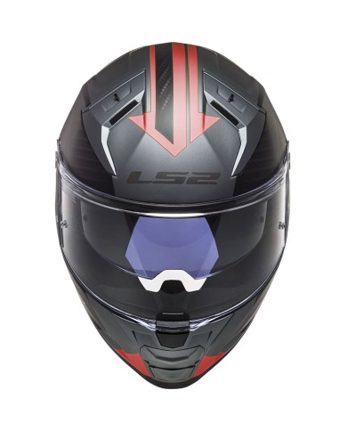 CASCO LS2 VECTOR II SPLITTER TITANIO MATE/ROJO