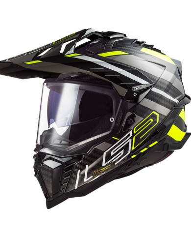 CASCO LS2 EXPLORER C CARBONO EDGE ECE2206 BLACK/FLUO YELLOW