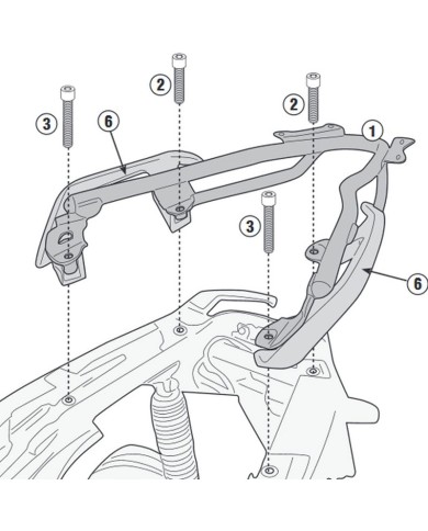 KIT DE FIJACIÓN POSTERIOR GIVI SR5130 BMW C-400X