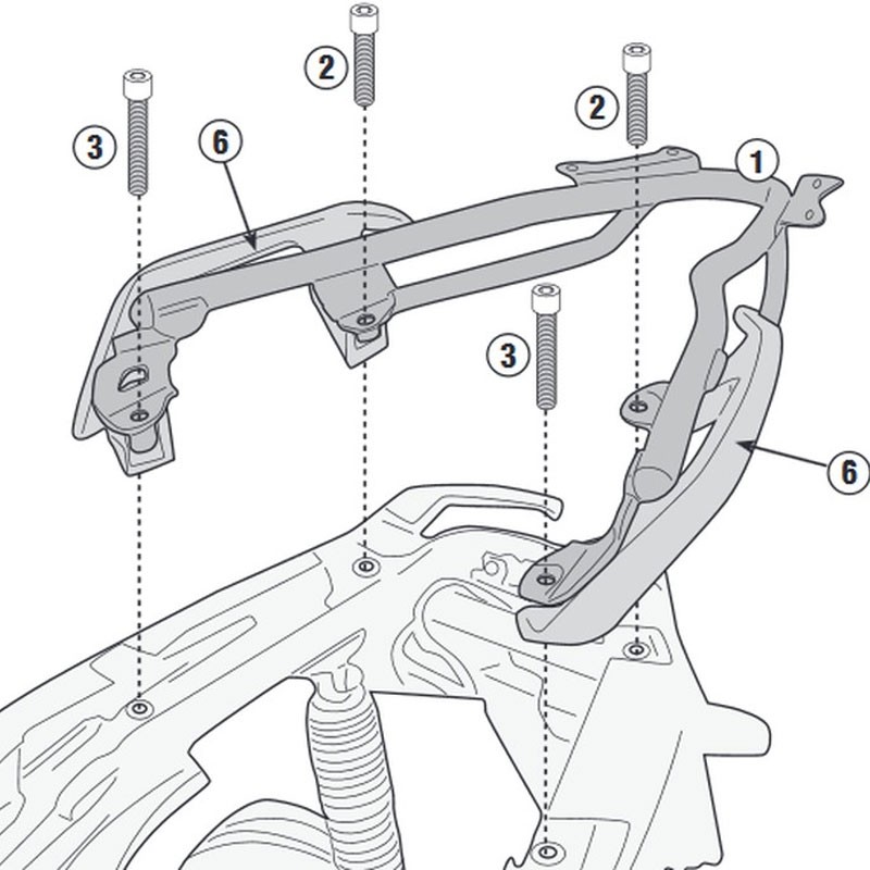 KIT DE FIJACIÓN POSTERIOR GIVI SR5130 BMW C-400X