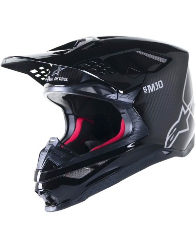 CASCO ALPINESTARS SUPERTECH CARBON S-M10 BLACK GLOSSY