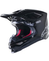 CASCO ALPINESTARS SUPERTECH CARBON S-M10 BLACK GLOSSY