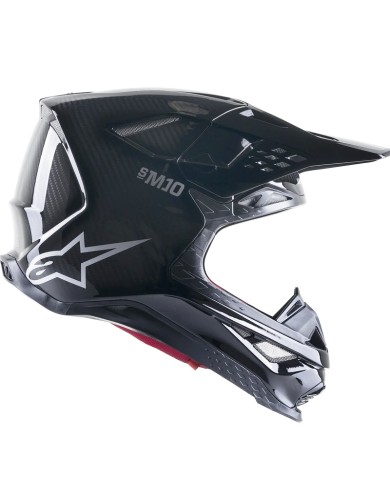 CASCO ALPINESTARS SUPERTECH CARBON S-M10 BLACK GLOSSY