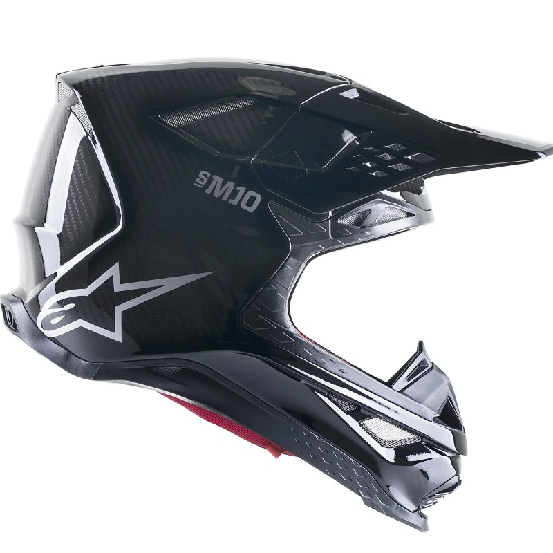 CASCO ALPINESTARS SUPERTECH CARBON S-M10 BLACK GLOSSY