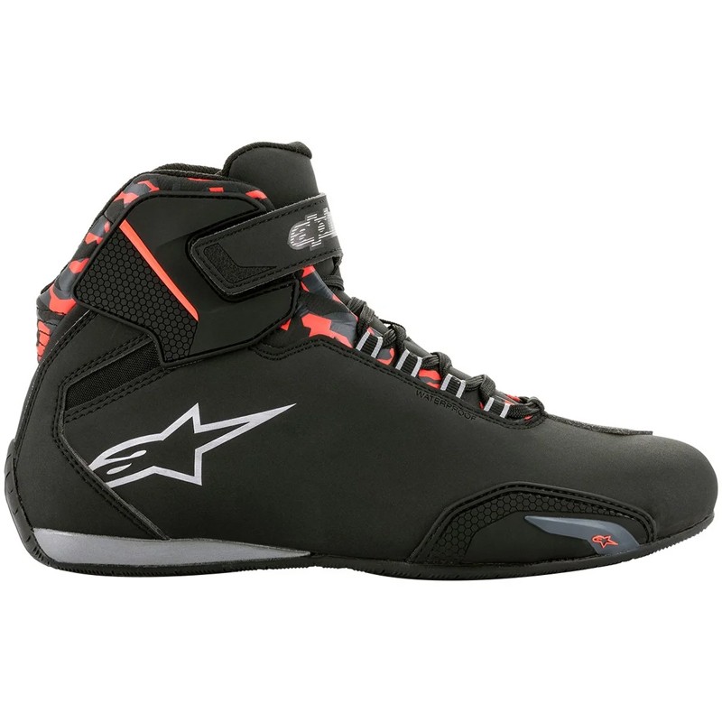 BOTIN ALPINESTARS SEKTOR WATERPROOF BLACK/DARK GRAY/RED FLUO