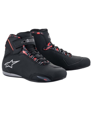 BOTIN ALPINESTARS SEKTOR WATERPROOF BLACK/DARK GRAY/RED FLUO
