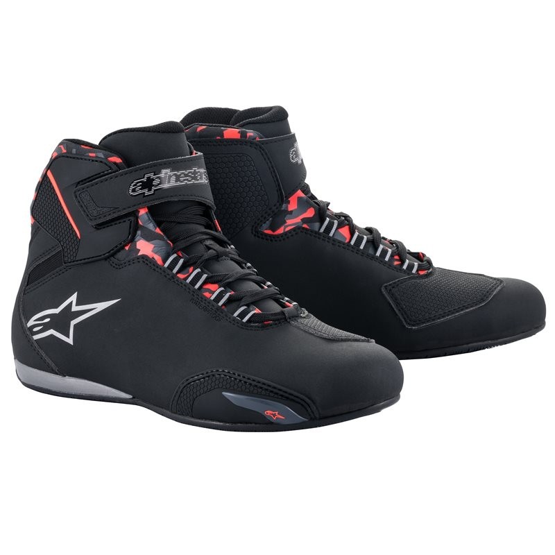 BOTIN ALPINESTARS SEKTOR WATERPROOF BLACK/DARK GRAY/RED FLUO