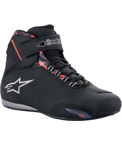 BOTIN ALPINESTARS SEKTOR WATERPROOF BLACK/DARK GRAY/RED FLUO