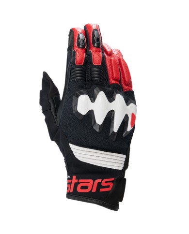 GUANTES ALPINESTARS HALO BLACK/WHITE/BRIGHT RED