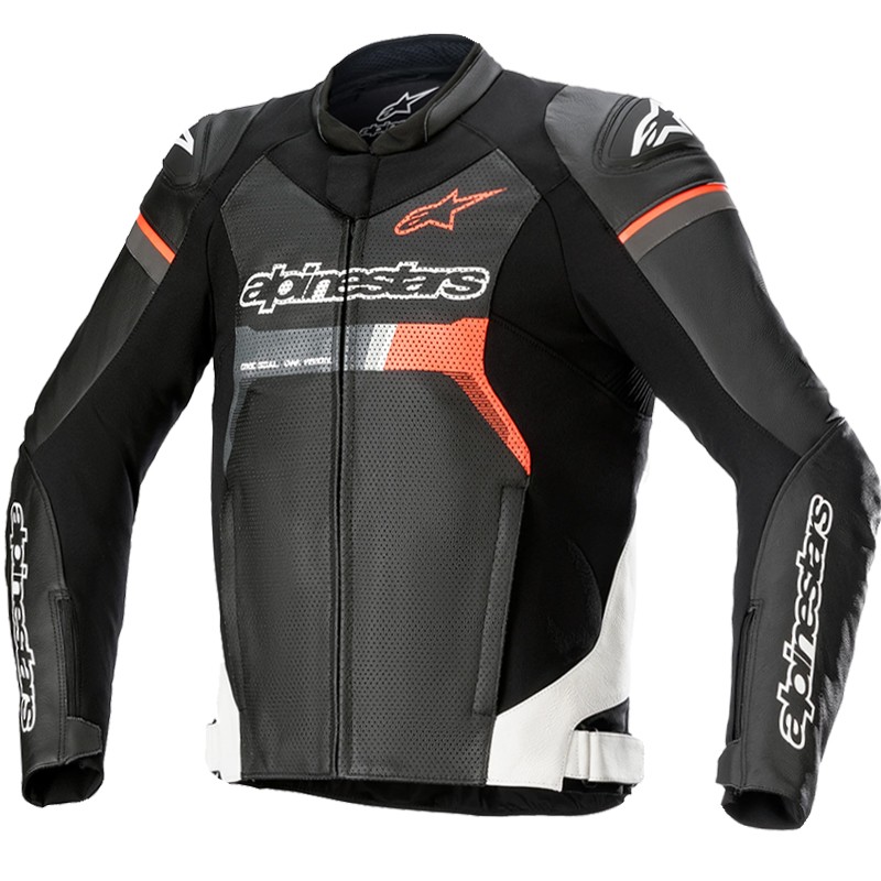 CHAQUETA ALPINESTARS GP FORCE AIRFLOW BLACK/WHITE/RED FLUO